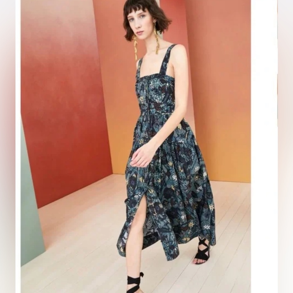 Ulla Johnson Isabella Dress in Rainforest Sz 12 - Picture 2 of 3